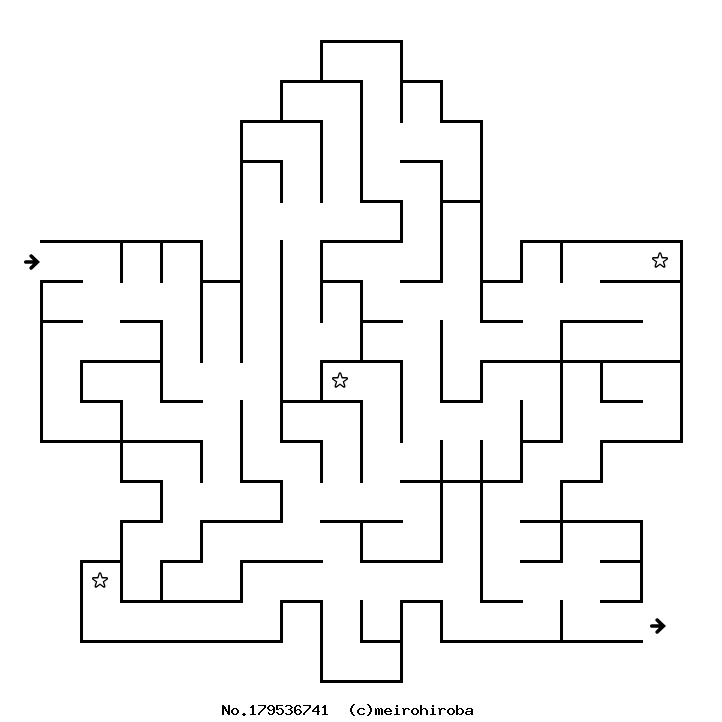 紅葉の迷路です ページを開くたびに違うパターンの迷路がでてきます めいろひろば